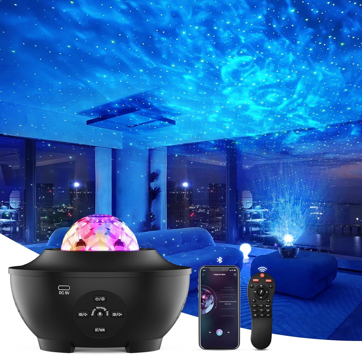 Star Projector Galaxy Light - Galaxy Projector Night Light Projector, Starry Night Light Projector 