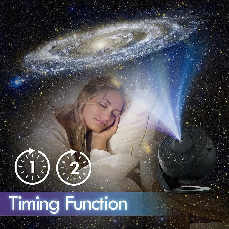 LED Night Light Galaxy Projector Starry Sky Projector 360° Rotate Planetarium Night Lamp for Room Decorative Children Kids Gift